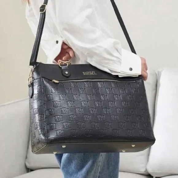 BADGLEY MISCHKA Madalyn Womens Travel vegan Tote Weekender Bag - Black Bags